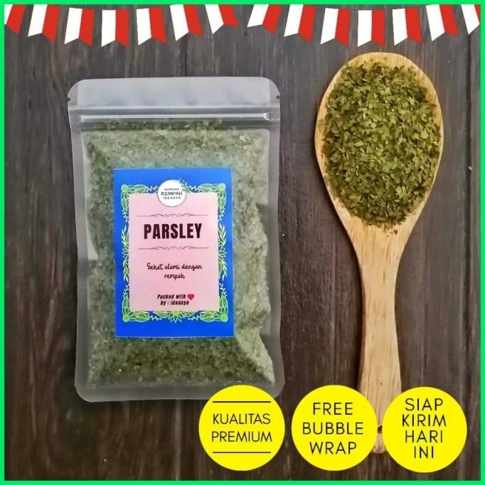 

><><><] PROMO Daun Parsley Ideasya kering dried 25 gr Bumbu Peterseli Flakes