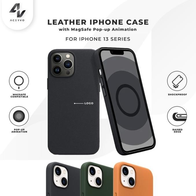 iPhone 13 Series Leather Case Magsafe (Pop-up Animation) Ori Version