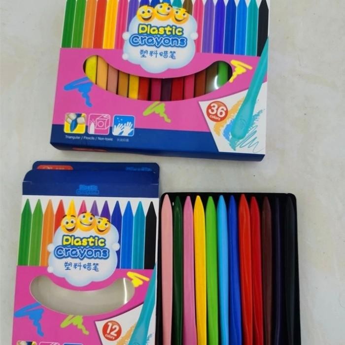 

Plastic Crayon Non Toxic Set 36Pcs - Alat Gambar Anak Krayon Tahan Air