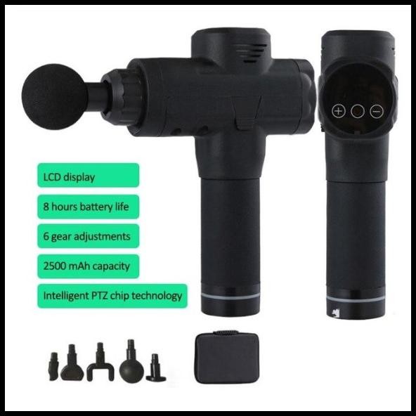 Alat pijat elektrik Massage gun Vibra Pijat therapy Otot 5 Head