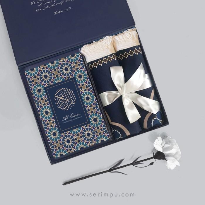Sajadah Travel Dan Al-Quran Serimpu Royaz Navy Terlaris 100 % Original
