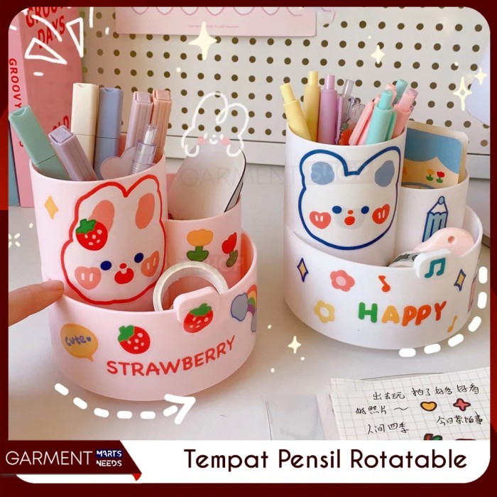 

Storage Organizer Stationery Tempat Kotak Pensil Bulpen Meja Stiker