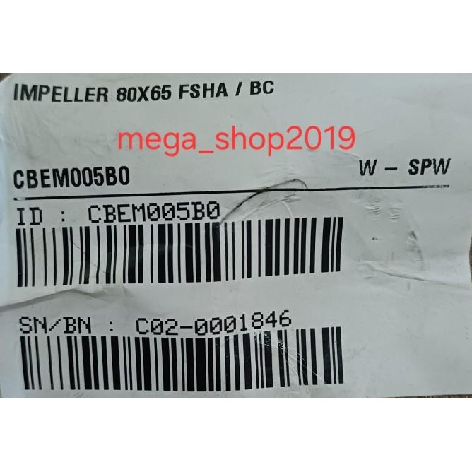 Impeller Pompa Ebara Type 80 X 65 Fsha