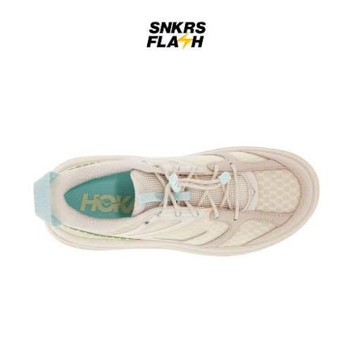 HOKA ONE ONE Bondi 8 B3Ls White Oat Milk Sepatu Lari Unisex - 1155351OKT - Size 42