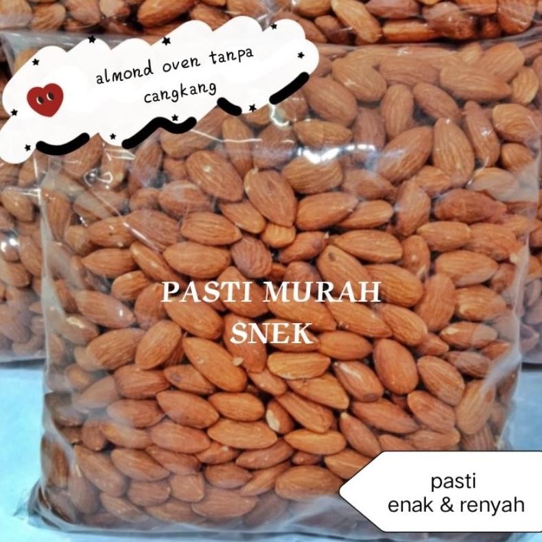 

500GRAM Kacang almond - almon panggang matang kupas organik roasted almond