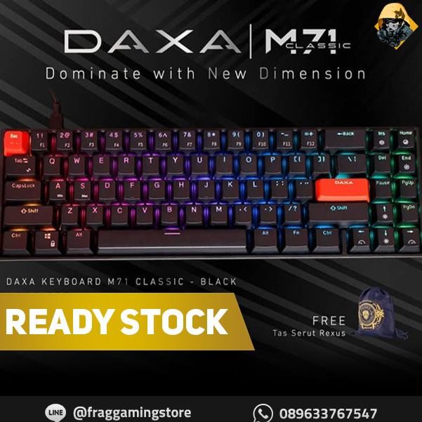 Rexus Daxa M71 / M 71 Classic Black Mechanical Gaming Keyboard terlaris