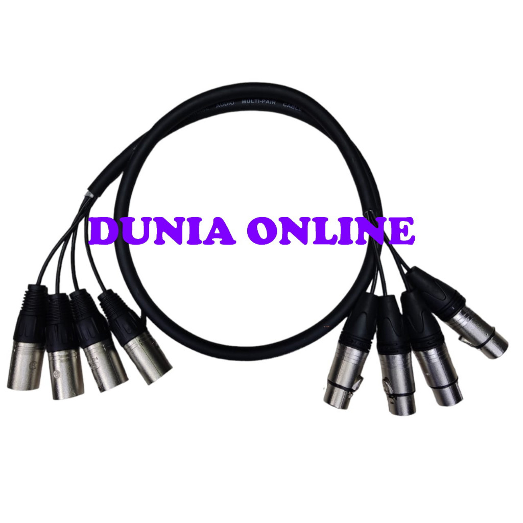 SNAKE KABEL 4 CHANNEL INPUT OUTPUT KABEL XLR FAMALE TO MALE 4 CHANNEL KABEL ISI 4 CANON