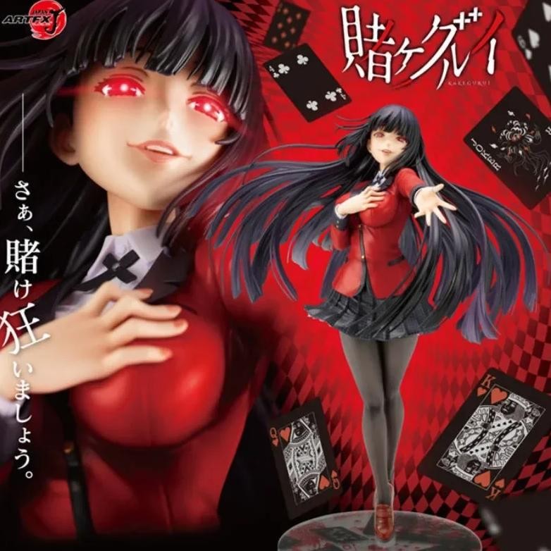 22Cm Artfx J Kakegurui Anime Girl Figure Yumeko Jabami Action Figure Meari Saotome Figurine Collecti