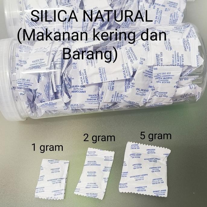 

STOK TERBATAS SILICA GEL / PENGAWET MAKANAN (1 TOPLES isi 100pcs)
