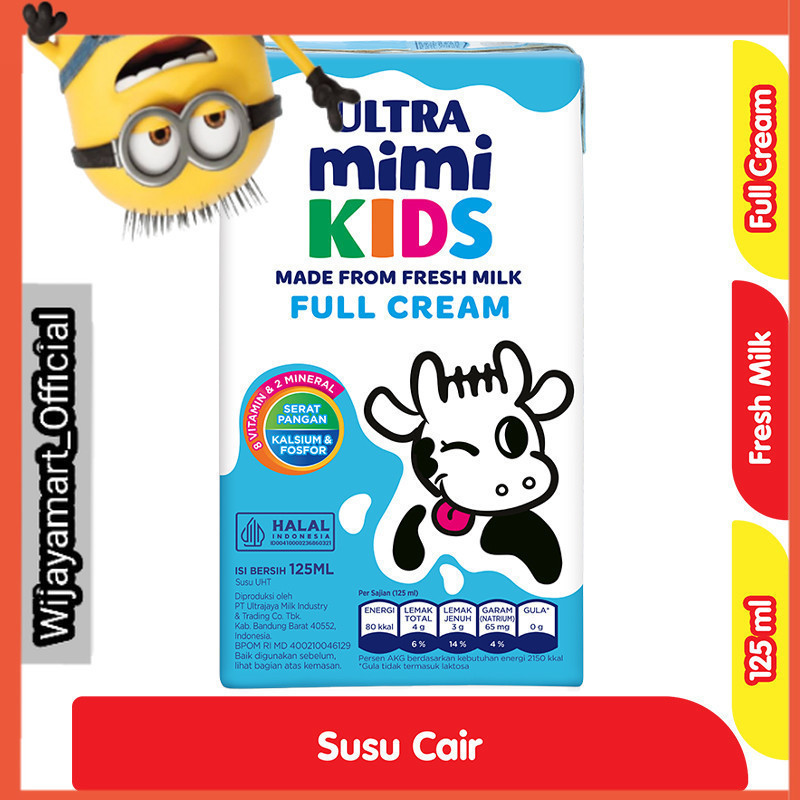 

Ultra Mimi Kids Susu UHT Full Cream Kotak 125 ml