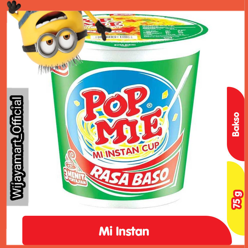 

Pop Mie Mi Instan Cup Bakso 75 g