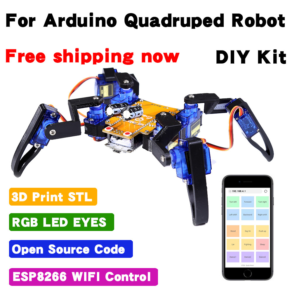 8-DOF Spider Robot Arduino DIY Kit Bionic Quadruped
