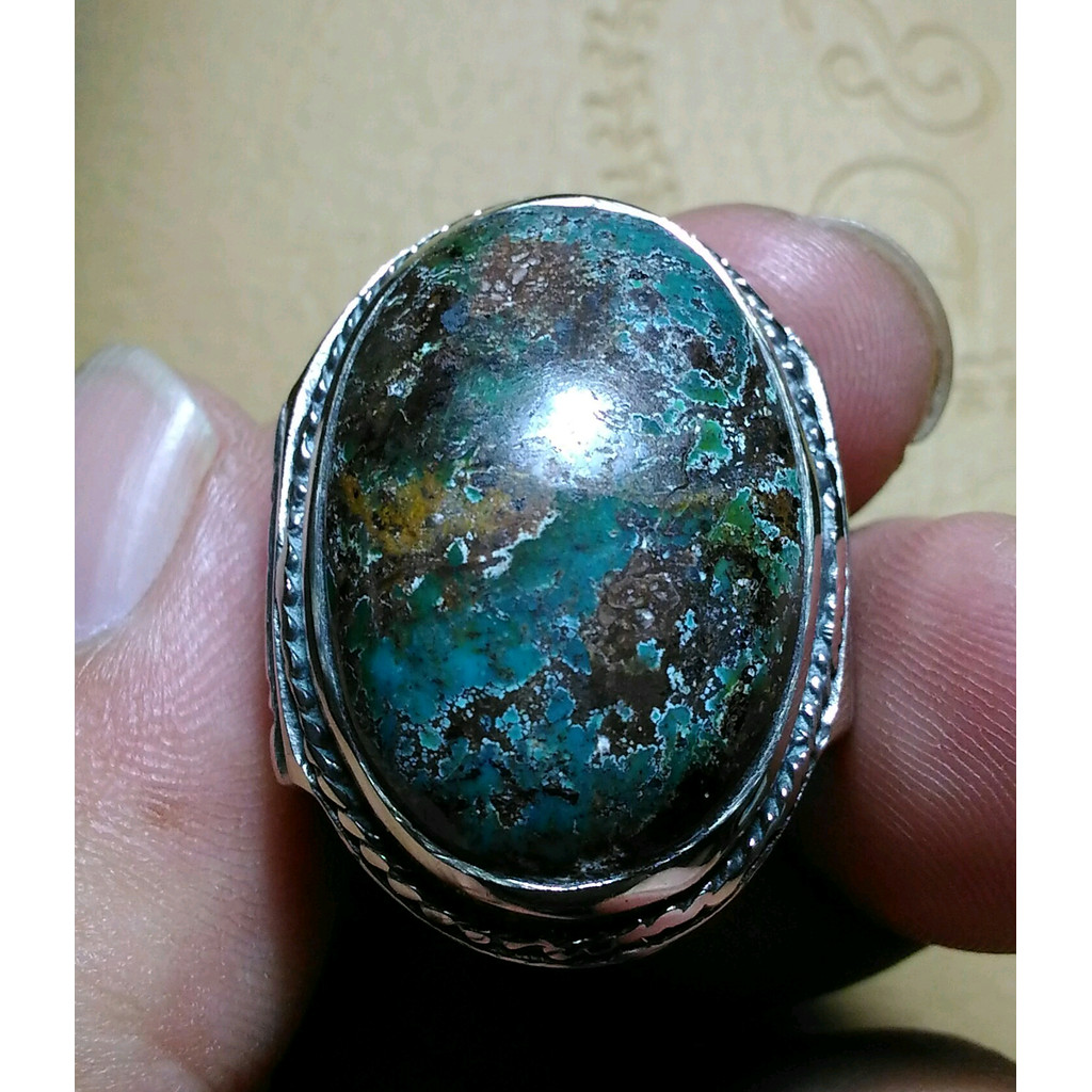 Pirus Persia Lawasan Big Size Multi Color Urat Tembaga Kinclong Kolektor Item
