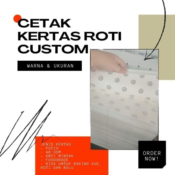 TERBARU CETAK KERTAS ROTI CUSTOM UKURAN