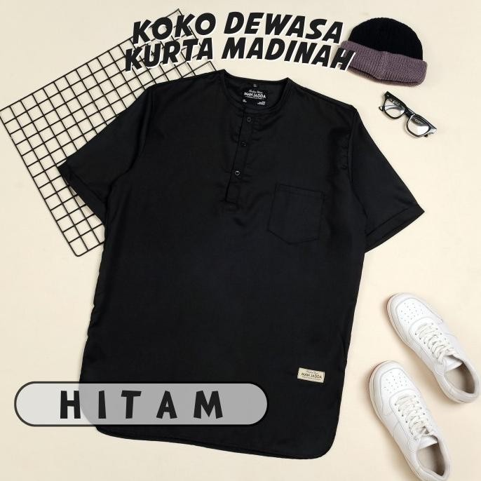 MAN JADDA Atasan Koko Madinah Dewasa Bahan Preium Katun Madinah
