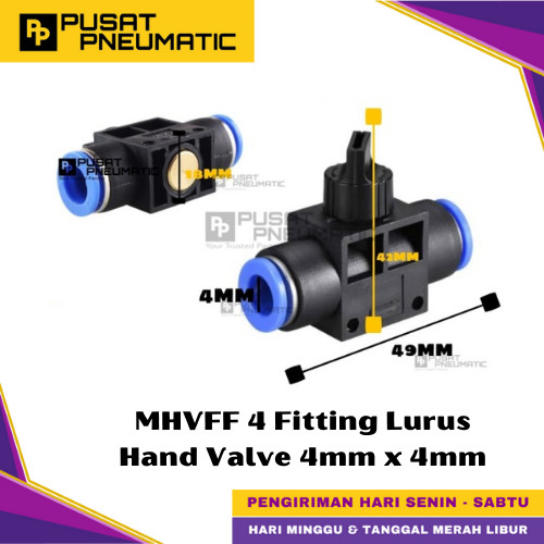 MHVFF 4 One Touch Union Hand Valve Fitting Slip Lock Socket Push In Connector Nipple Nepel Fitting L