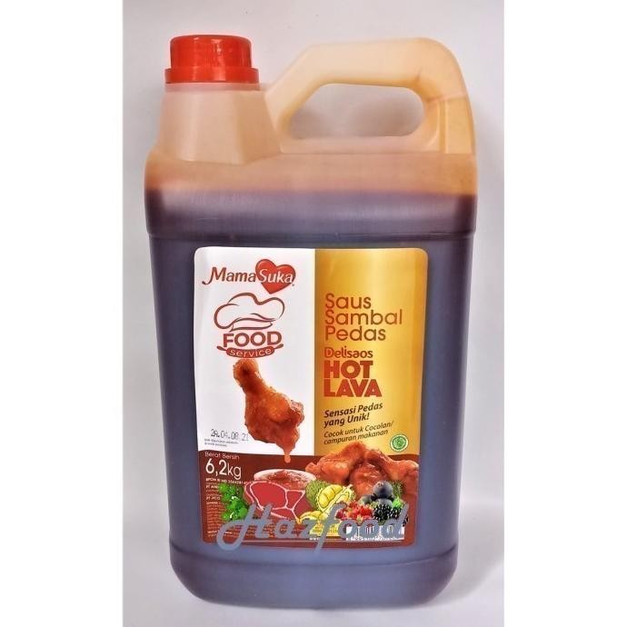 

MAMASUKA DELISAOS HOT LAVA SAUS SAMBAL PEDAS JERIGEN 6.2KG