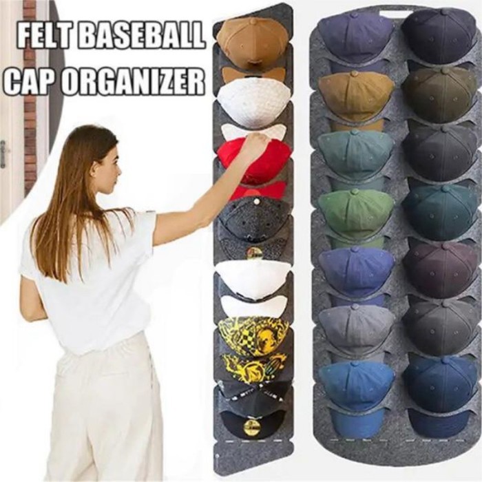 TERLARIS Tempat Topi Gantung Rak Topi Gantung Tempat Topi Simpan Gantungan Topi Dinding Klip Topi