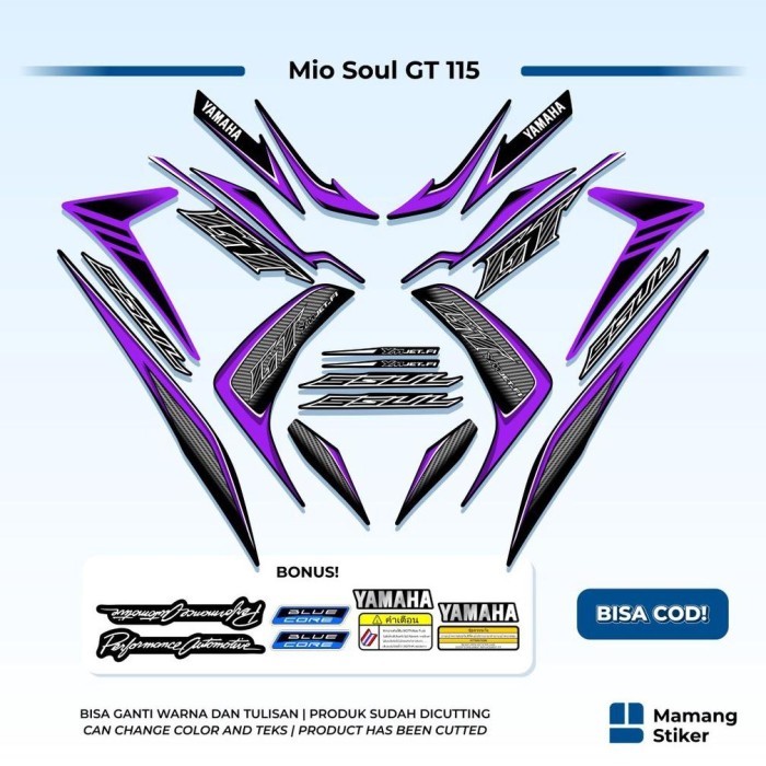 Promo Striping Mio Soul Gt 115 Full Body Variasi (4) Original Yamaha Custom