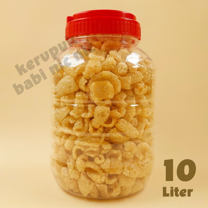 

KERUPUK KULIT BABI NIC NIC TOPLES JUMBO 10 LITER SNACK CEMILAN KERUBI