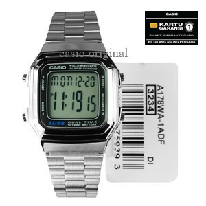 JAM TANGAN CASIO A-178WA-1 A 178WA A178WA A78WA-1 ORIGINAL RESMI