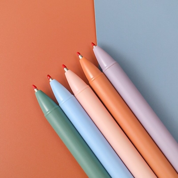 

Korean Simple Pen Macaron Pastel 0.5Mm Gel Fine Point