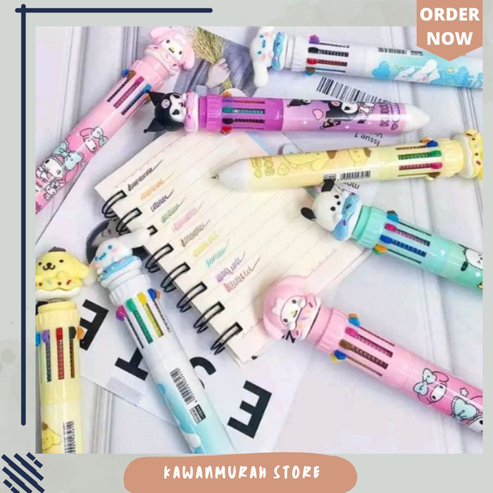 

Pulpen Karakter Lucu 10 Warna / Pulpen Anak Karakter Lucu