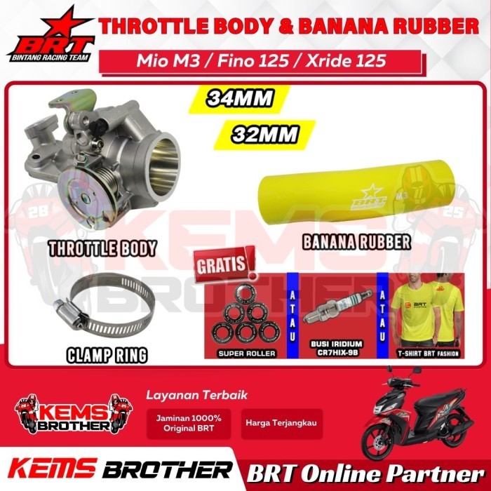 Promo Tb Brt Throttlebody Mio M3 Xride125 Fino125 Soulgt125