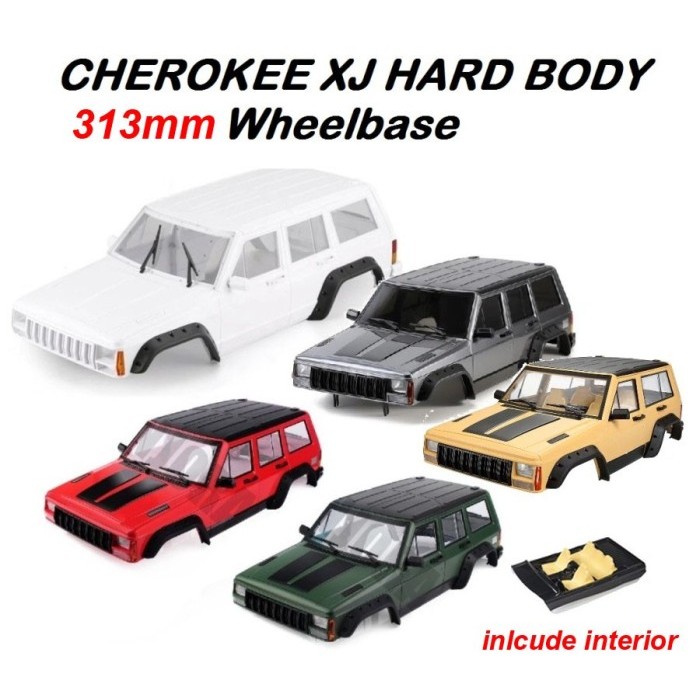 Rc Car Jeep Cherokee XJ Hard Body Hardbody 313mm wheelbase scx10 scx10ii