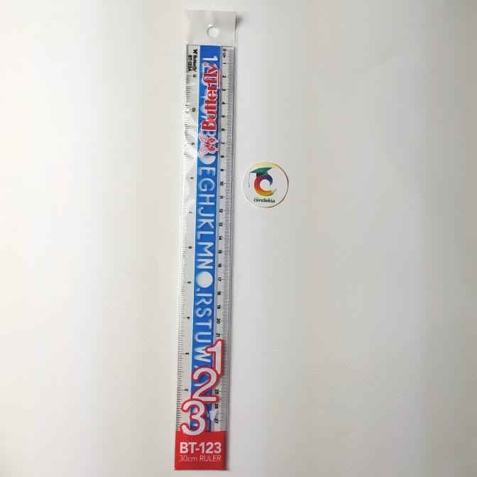 

=====] Penggaris BUTTERFLY 30cm BT-123 Transparan