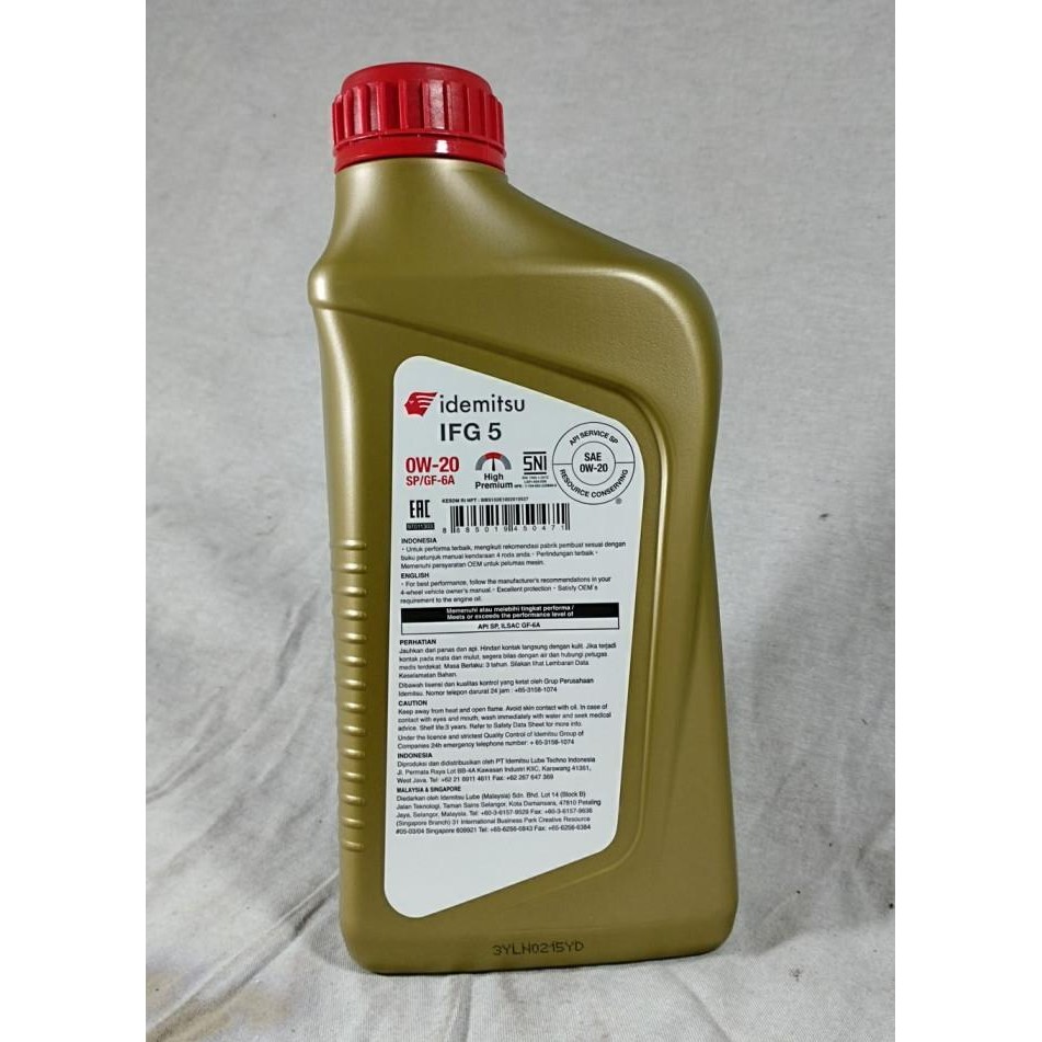 TERMURAH - OLI MOBIL IDEMITSU SN GF5 0W20 FULLY SYNTHETIC 1 L