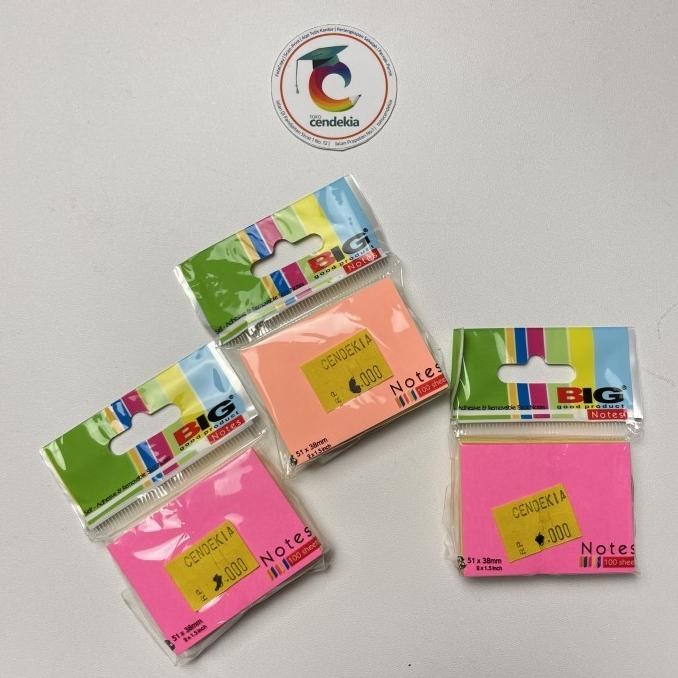 

] Sticky Notes Pembatas BIG 51x38 mm Warna Tumpuk SN 5138T