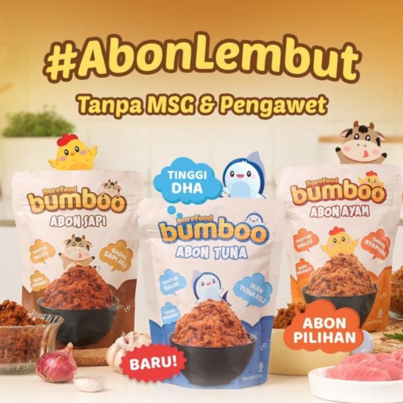 

BUMBOO Abon Tekstur Lembut MPASI Si Kecil Sumber Protein Tanpa Pengawet Abos sapi / Abon tuna/ Abon ayam - Abon sapi