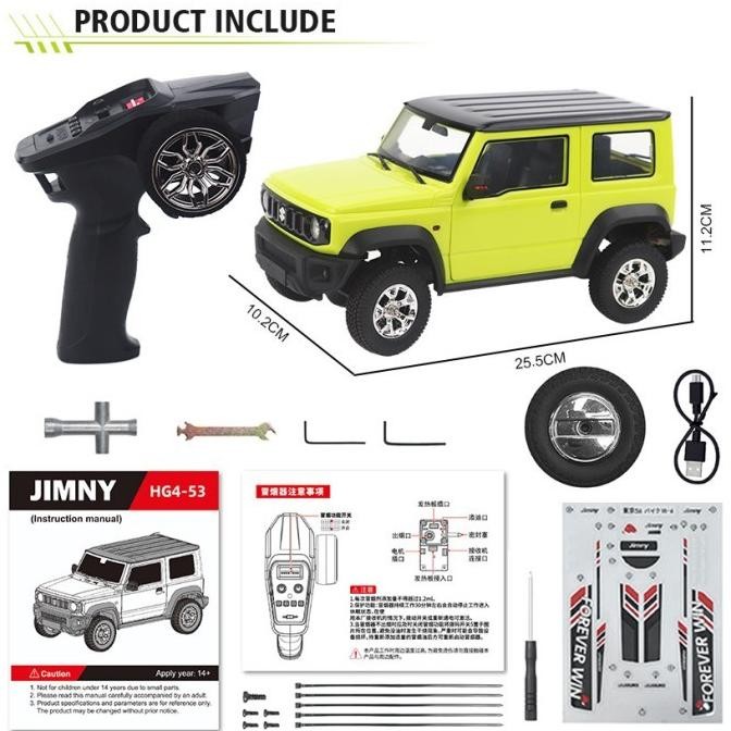 Murah Trasped Suzuki Jimny Hg4-53 Pro Rc Crawler Full Propo Rtr 2.4Ghz Remote Control Car