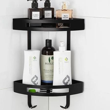 Sale Promo Rak Sudut Stenlis Gold 2 Susun/Rak Shampo/Rak Sabun Stenlis