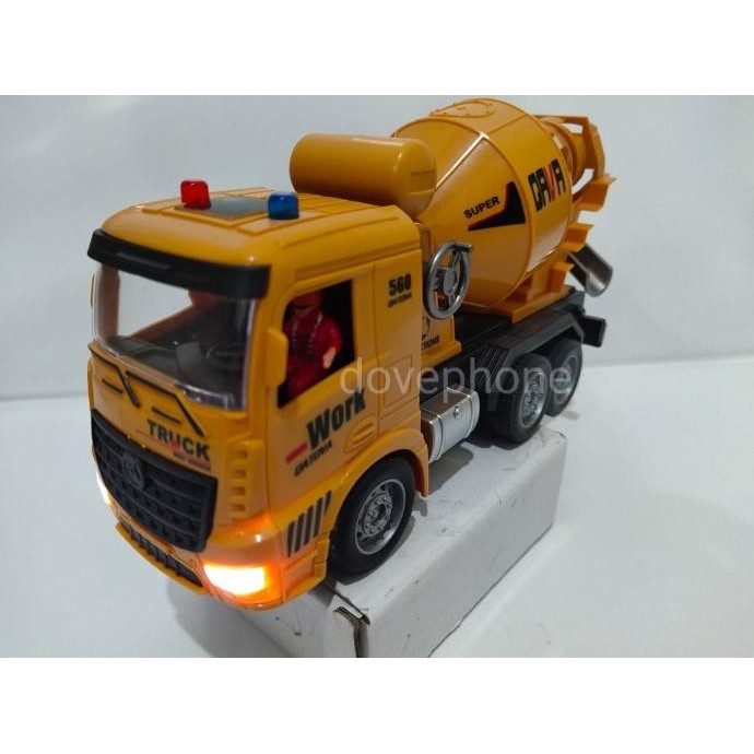 Murah Mainan Mobil Remote Control Remot Kontrol Truk Truck Mixer Semen Molen Rc Car Skala 1:20 Freku