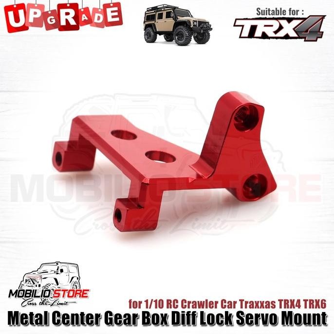 Sale Metal Center Gear Box Diff Lock Servo Mount For Rc Traxxas Trx4 Trx6