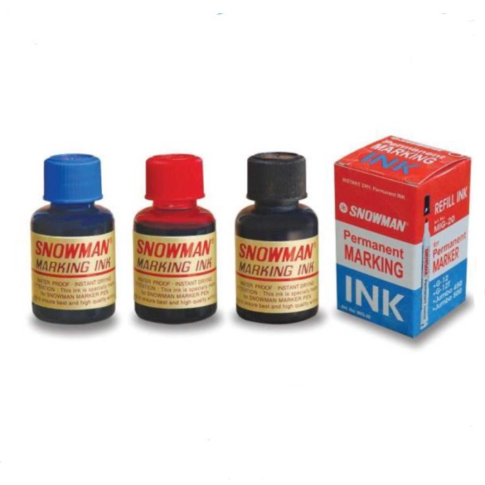 

PROMO! [ PER LUSIN ] REFILL TINTA SPIDOL SNOWMAN WHITEBOARD / PERMANENT REFIL