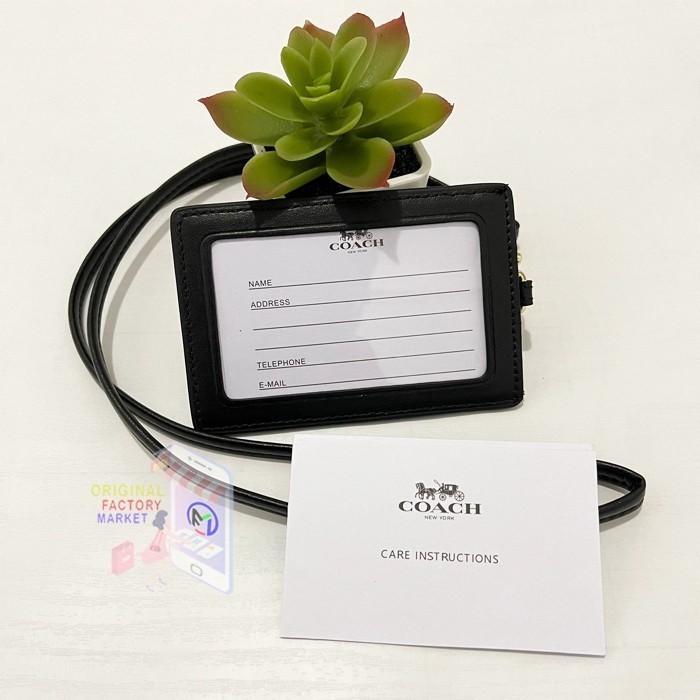 

Lanyard Coah Id Lanyard Tag 65573 Signature Canvas Black Colorblock Ready