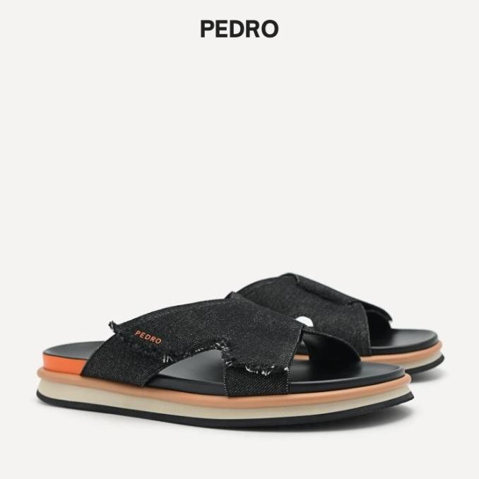 Sendal Sliders Pria Denim Pedro Original Store Maskeri_Aja