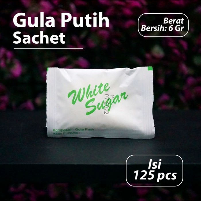 

[Isi 125 pcs] Gula Putih Saset- White Sugar Sachets - Gula Saset Hotel