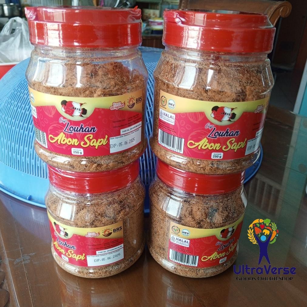 

Abon Sapi cap Louhan 250 gr Toples HALAL Pum Enak