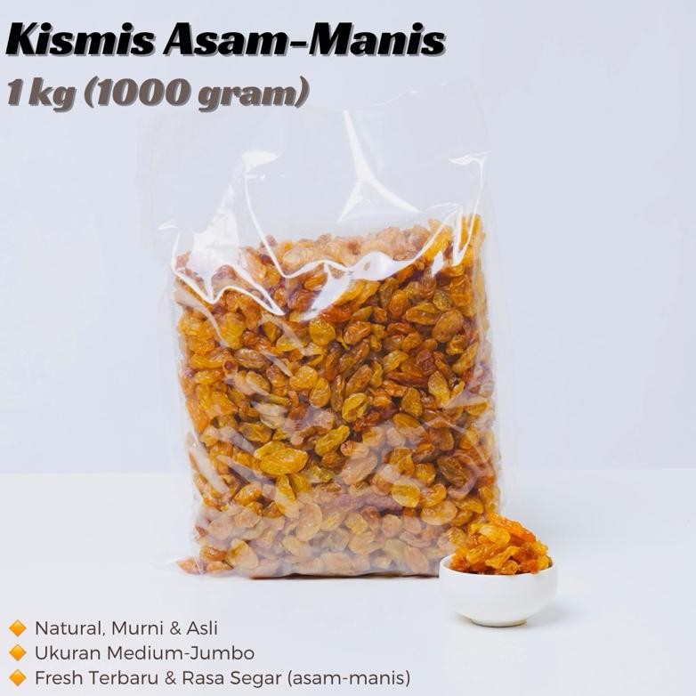 

KISMIS ASAM MANIS 1KG | MANIS Mutiara Zabib golden raisin buah anggur kering dried fruit healthy