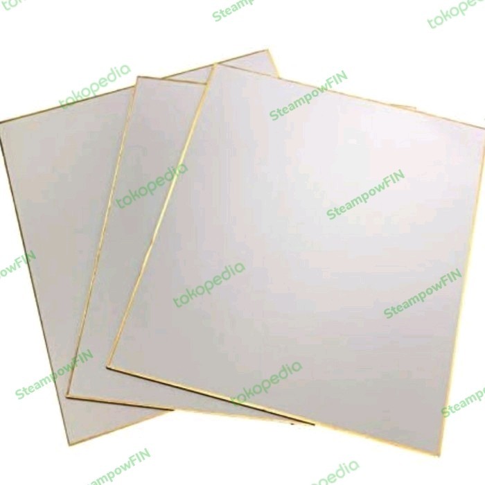 

Japanese Shikishi White Board Gold Bordered 3 Pcs Japanese Art Sign