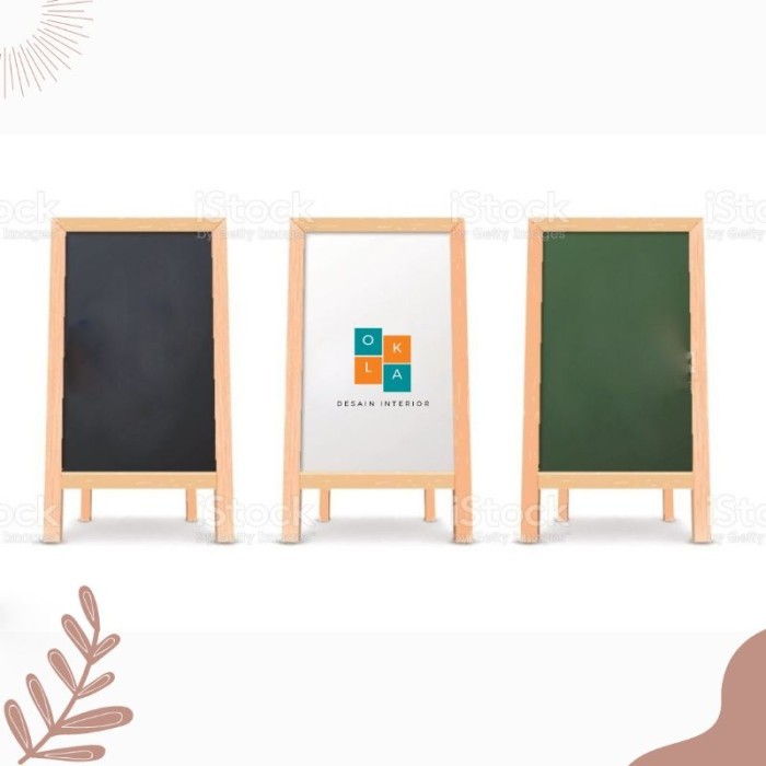 

Alat Tulis Papan Tulis 2 Muka/Papan Menu Cafe/Stand Blackboard