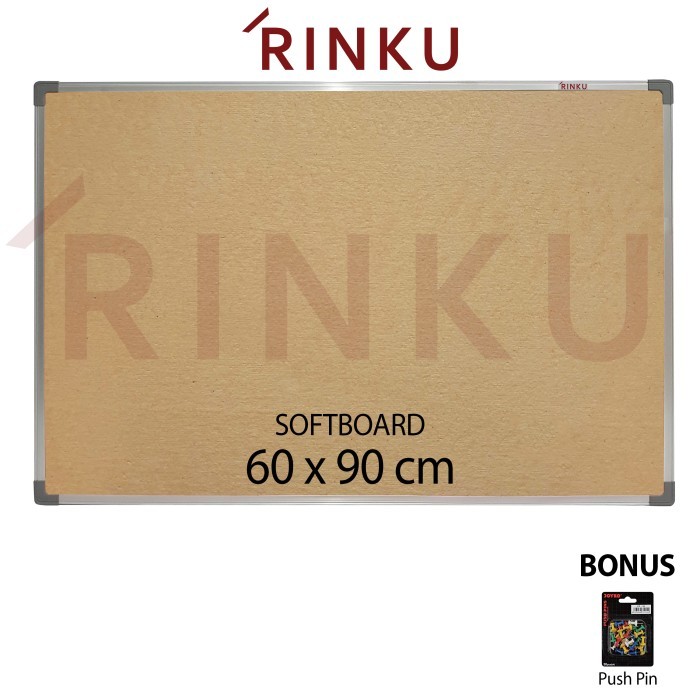 

Softboard Pin Board Cork Board Gantung Polos Rinku 60x90 cm