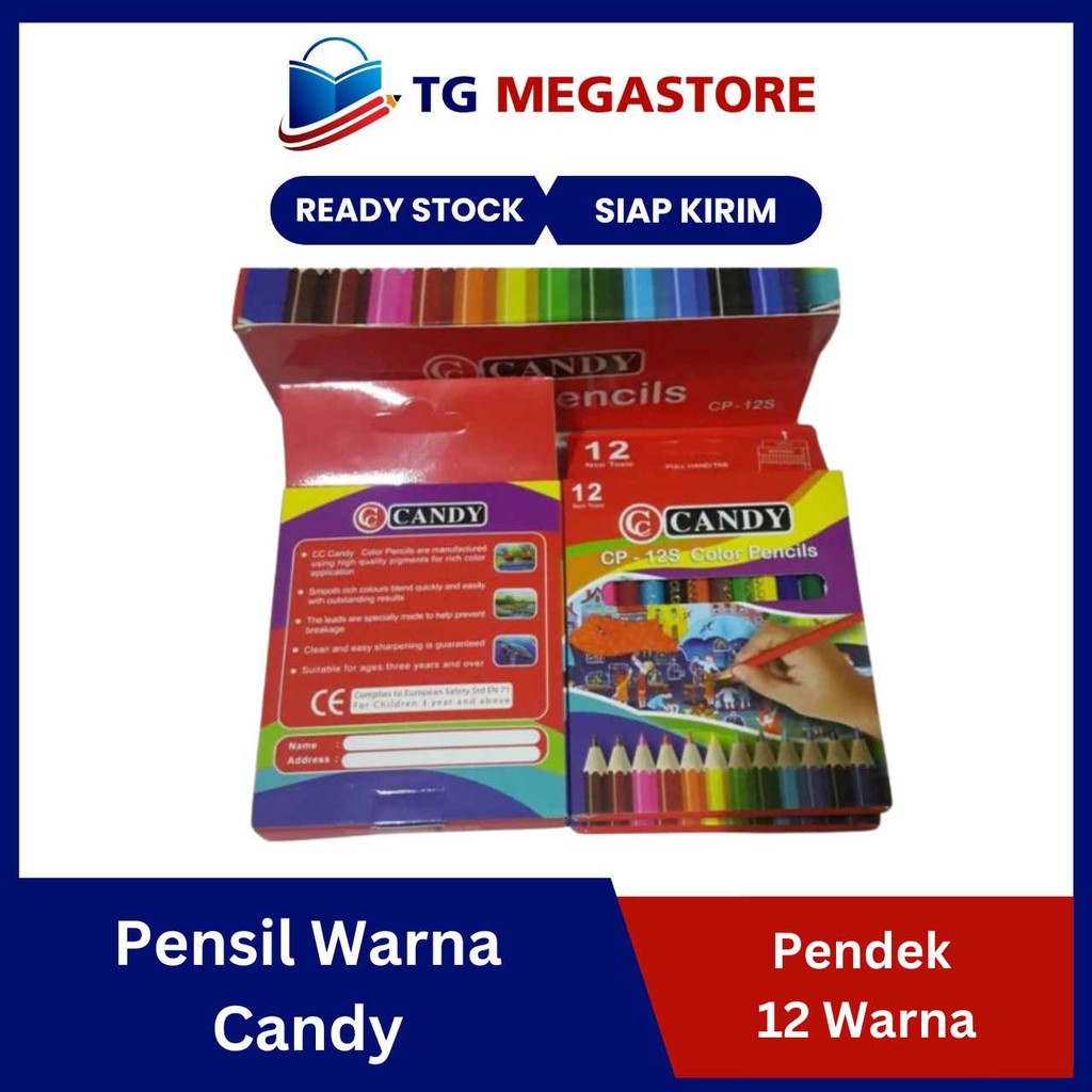 

Pensil Warna Candy Pendek 12 Warna