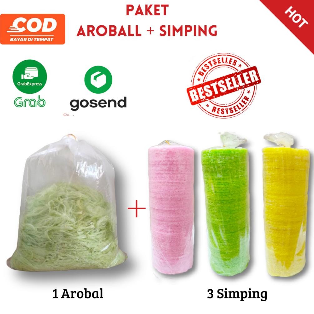 

paket bundling 1 aromanis ball hijau dan 3 simping