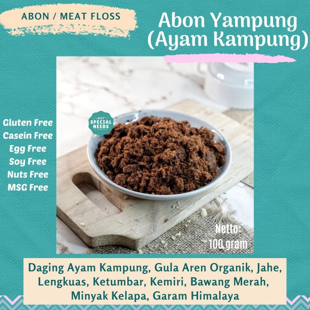 

Abon Ayam Kampung Refined Sugar Free - Gula Aren Organik - Special Needs