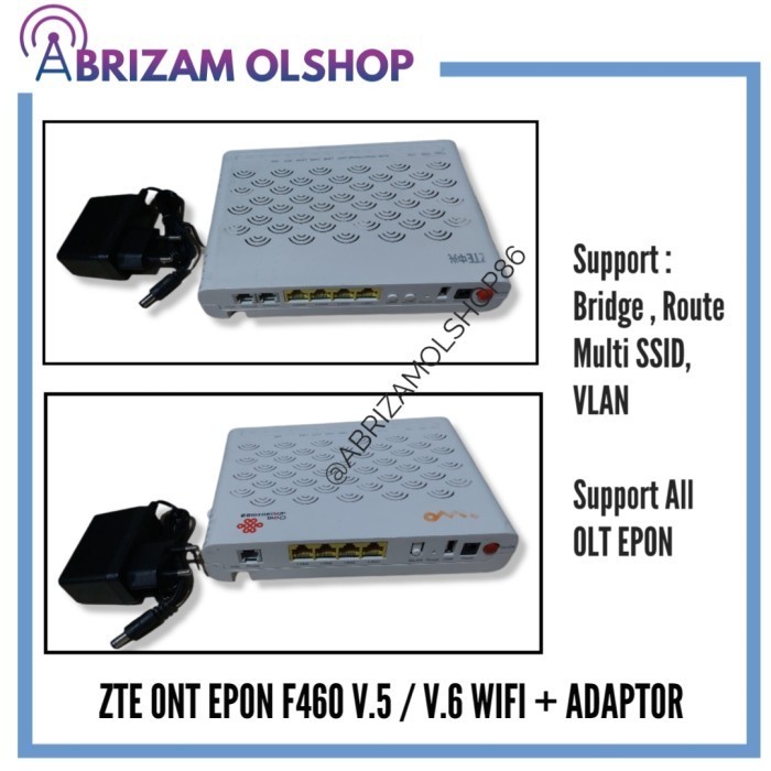 ZTE ONT EPON F460 V.5 / V.6 WIFI DAN ADAPTOR